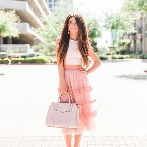 NWT Rachel parcell midi pink skirt